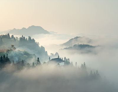 Foggy mountains