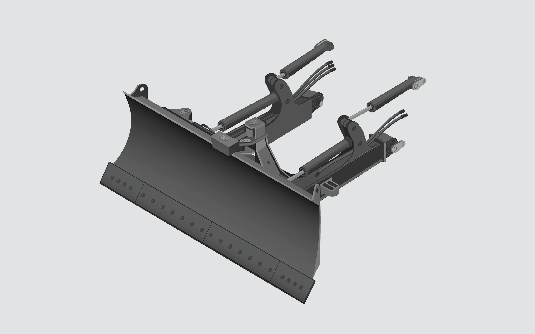 Illustration showing the Two Blade Options for the Dozer. 