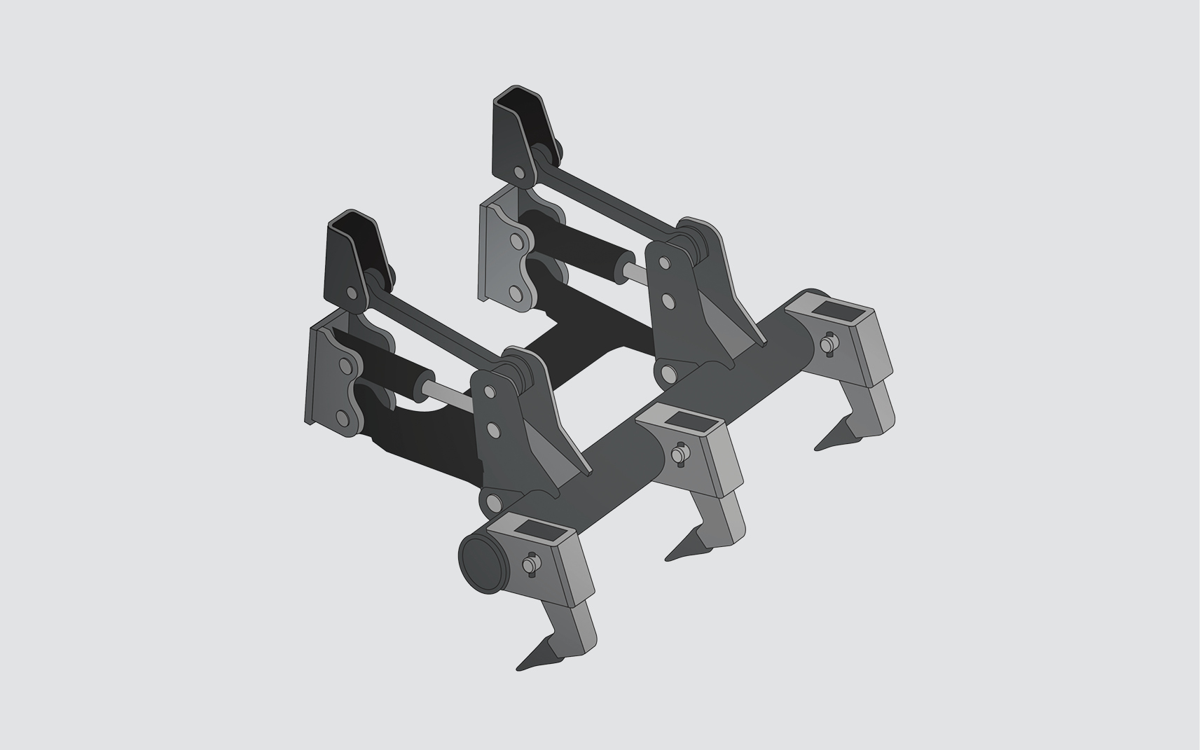 Illustration showing the Parallel Ripper Attachment for the Dozer. 