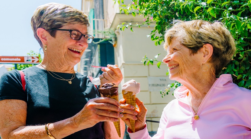 Enjoying Gelato