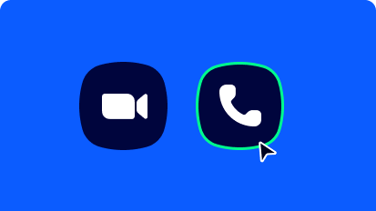 Webcam and telephone Icons