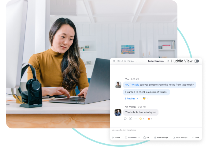 Woman working on the computer