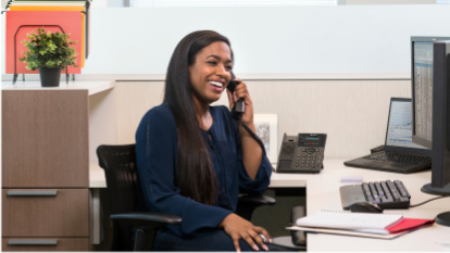 woman talking on phone