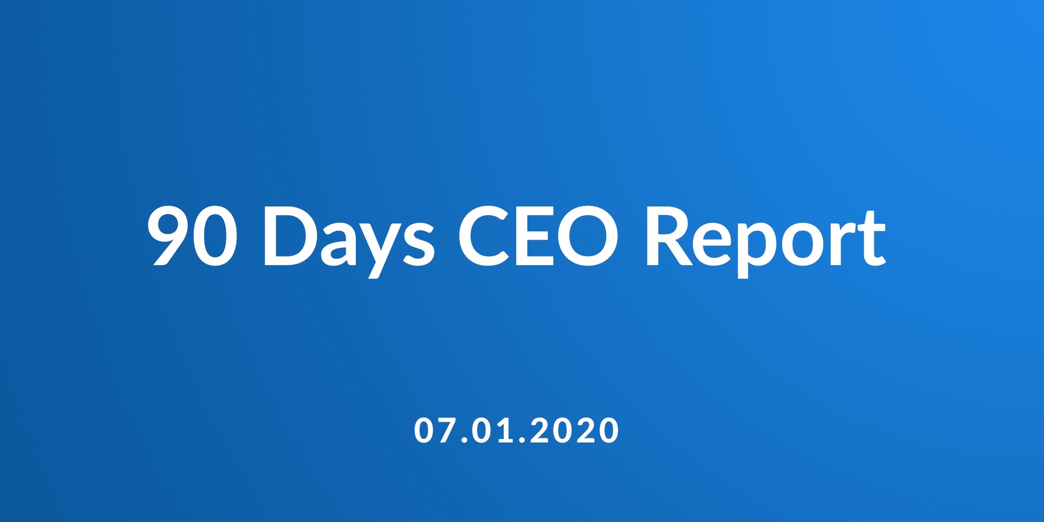 Zoom 90 Days CEO Report