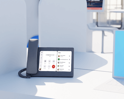 Buttonless Bluetooth Phones And Softphone Desk phone