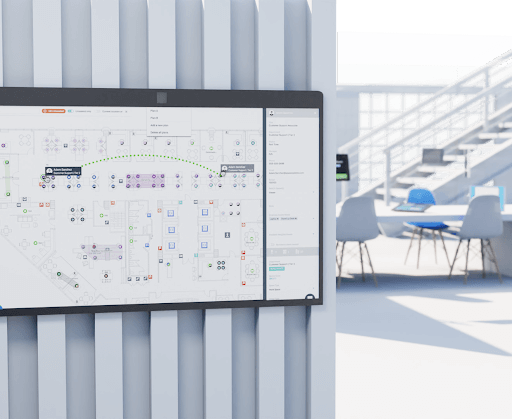 Digital Signage And Hot Desking whiteboard graph