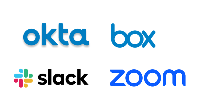 Logo's - Okta, Box, Slack, Zoom